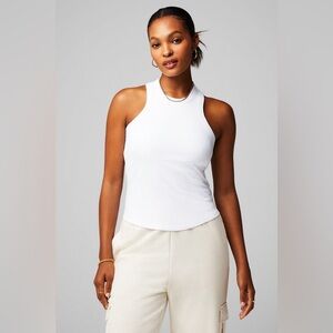 Fabletics High Neck Rib Built-In Bra Tank